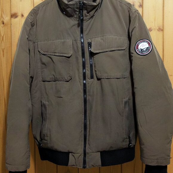 🔥 LIKE NEW! Men Winter Bomber Jacket- Insulated Coat, Olive Green (M)- NO FLAWS - Picture 2 of 9